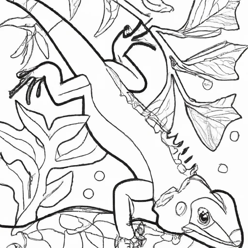 Atividade infantil de desenhos lagarto