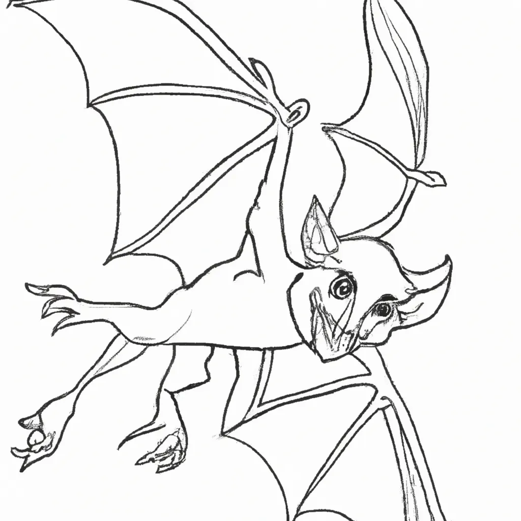 Atividade infantil de desenhos morcego