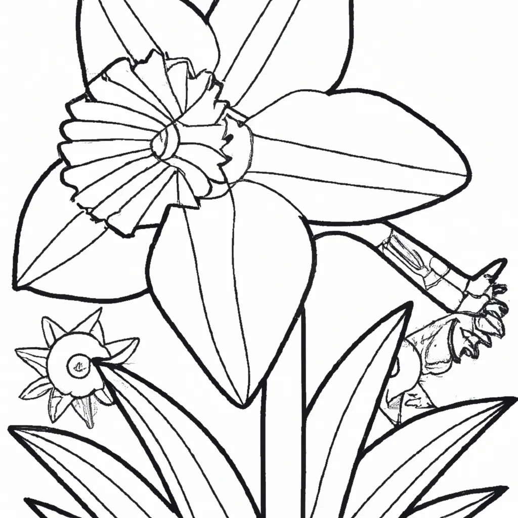 Atividade infantil de desenhos narciso