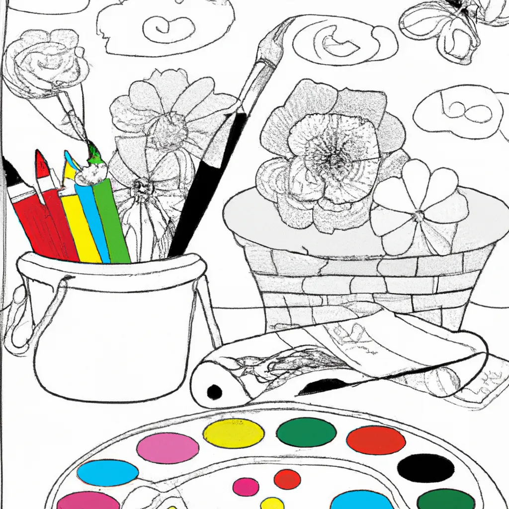 Atividade infantil de desenhos obras arte