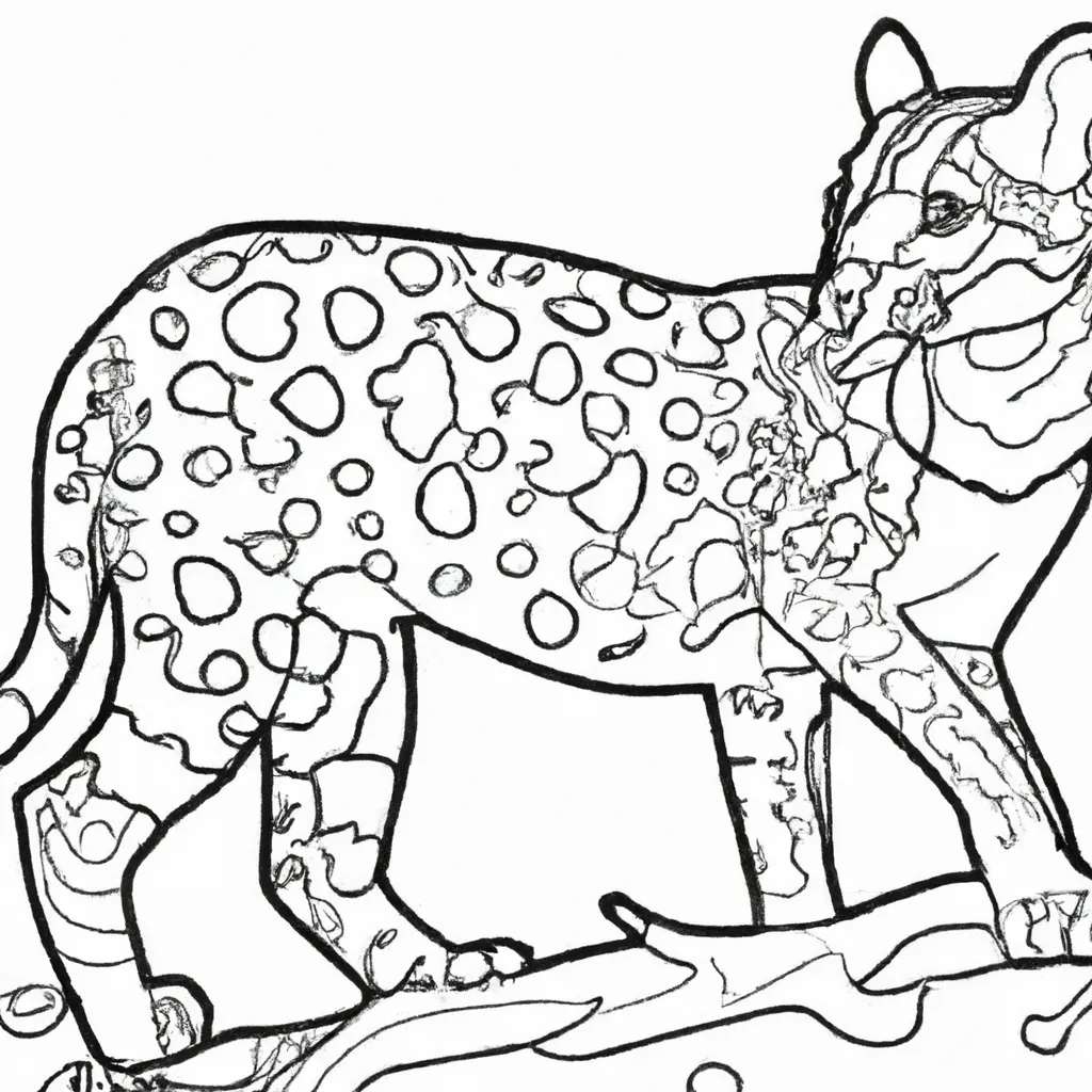 Atividade infantil de desenhos ocelote