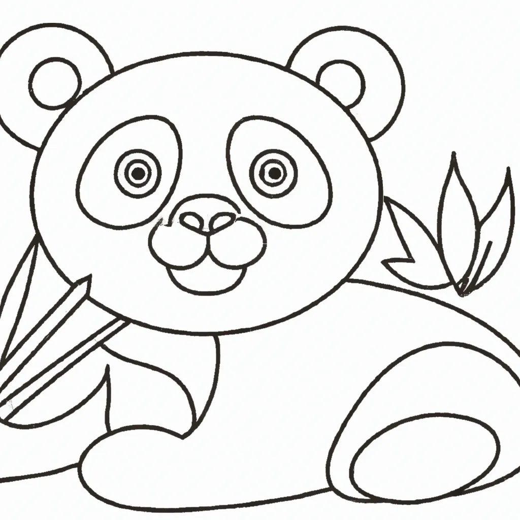 Atividade infantil de desenhos panda fofos divertidos