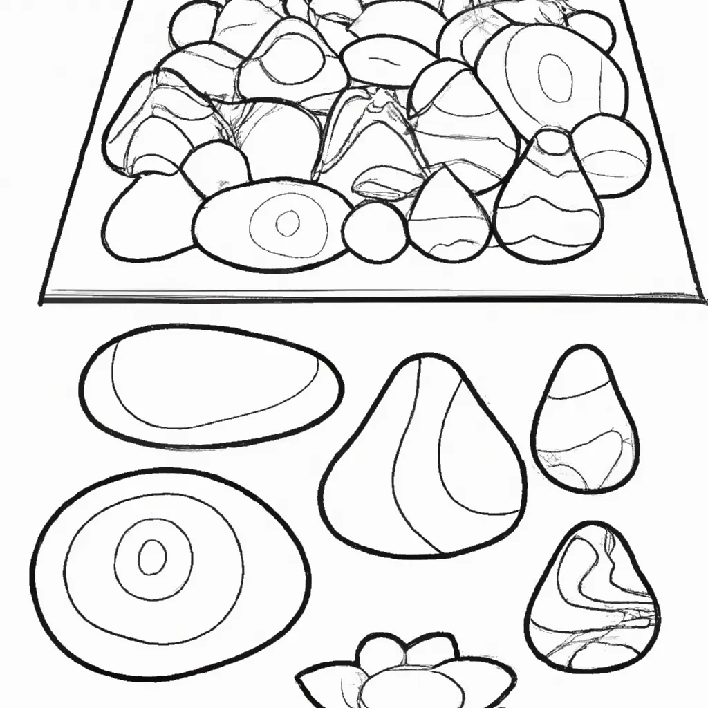 Atividade infantil de desenhos pedra arte rochas inspiracao