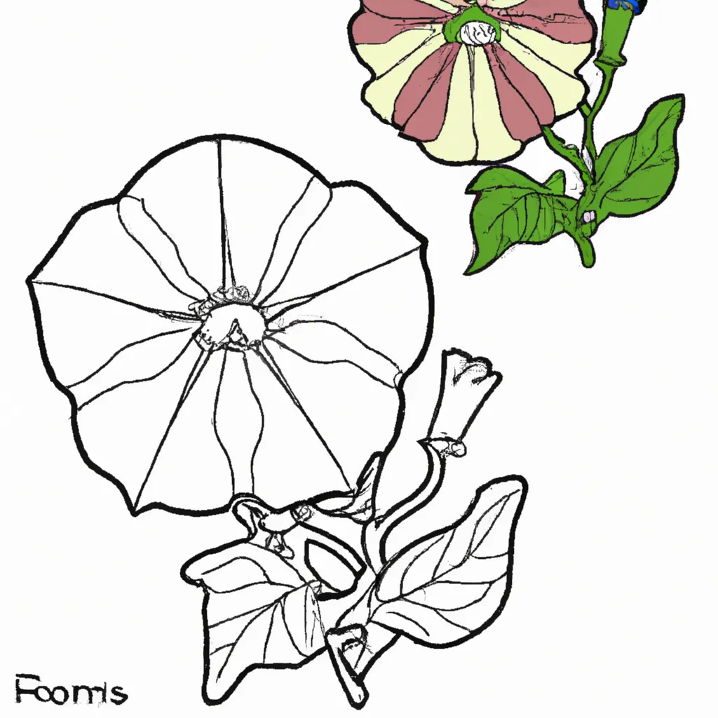 Atividade infantil de desenhos petunia