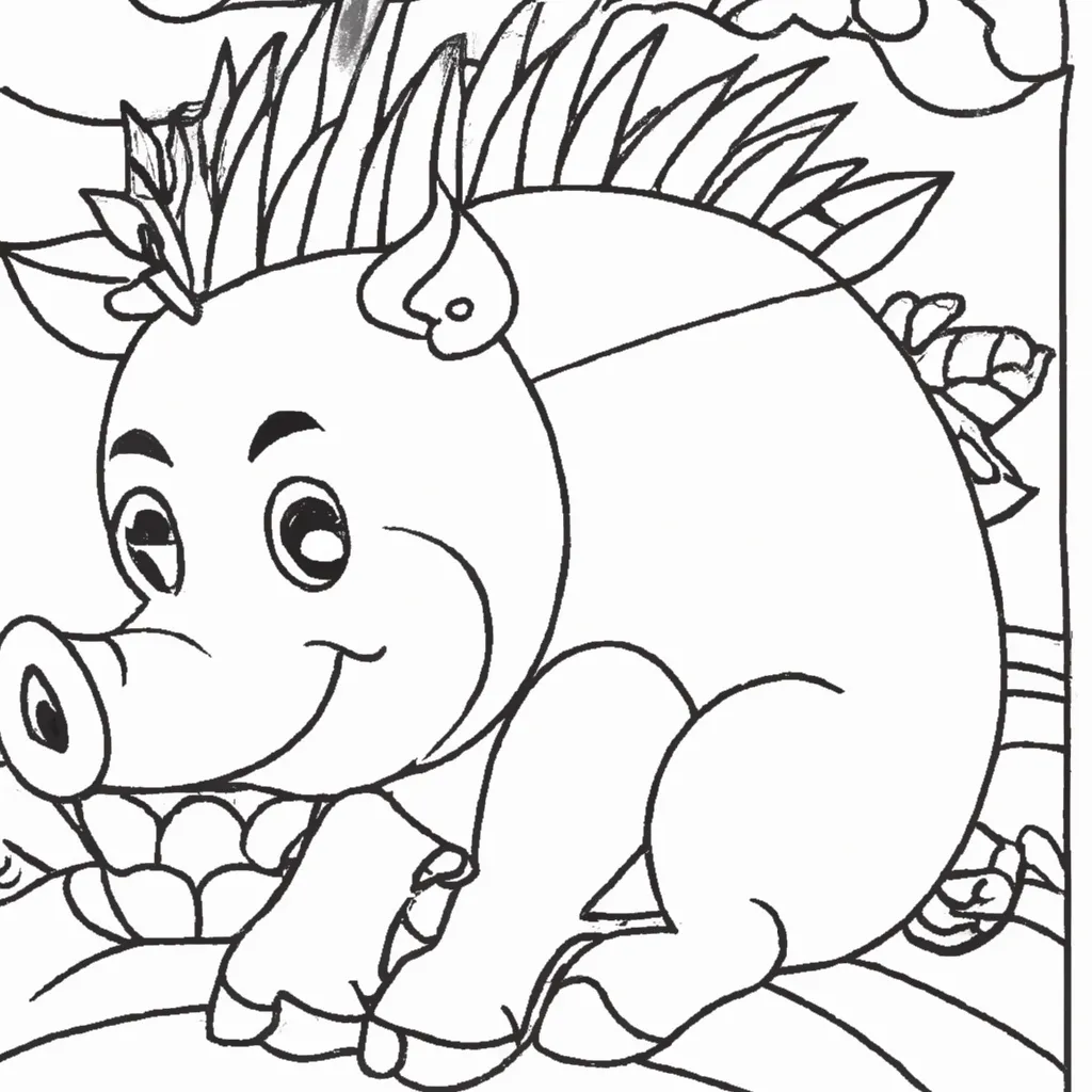 Atividade infantil de desenhos porco espinho