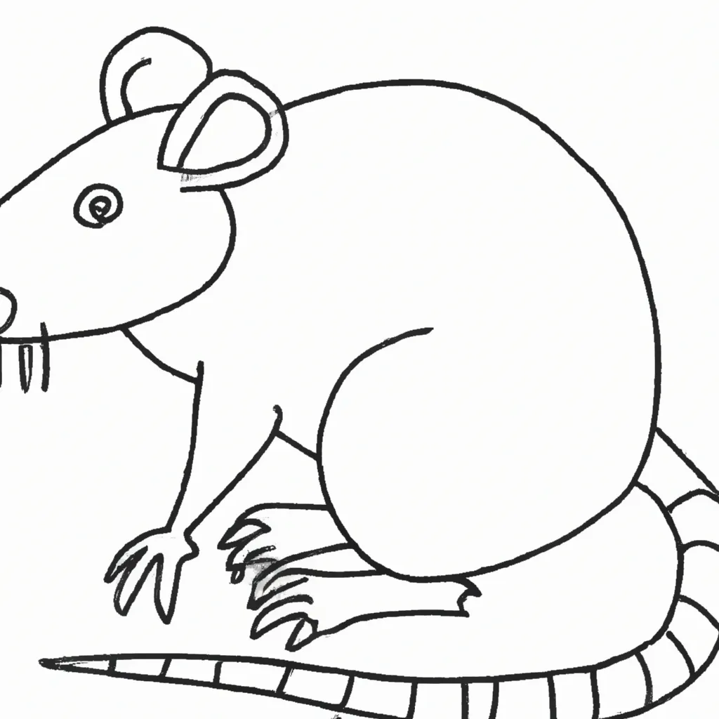 Atividade infantil de desenhos ratos ilustracoes