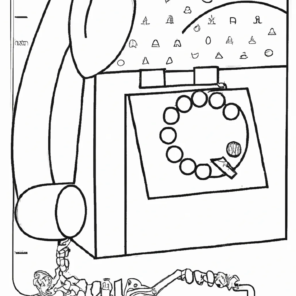 Atividade infantil de desenhos telefone