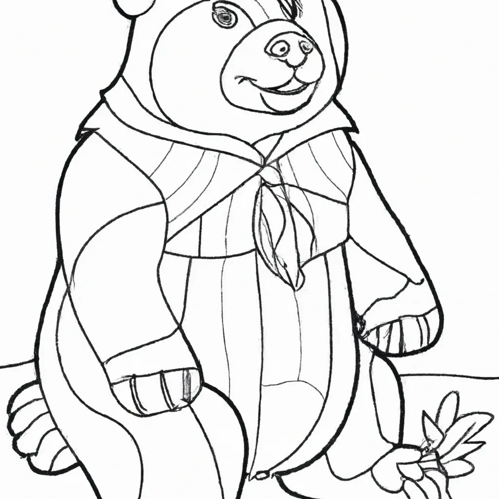 Atividade infantil de desenhos urso pt br