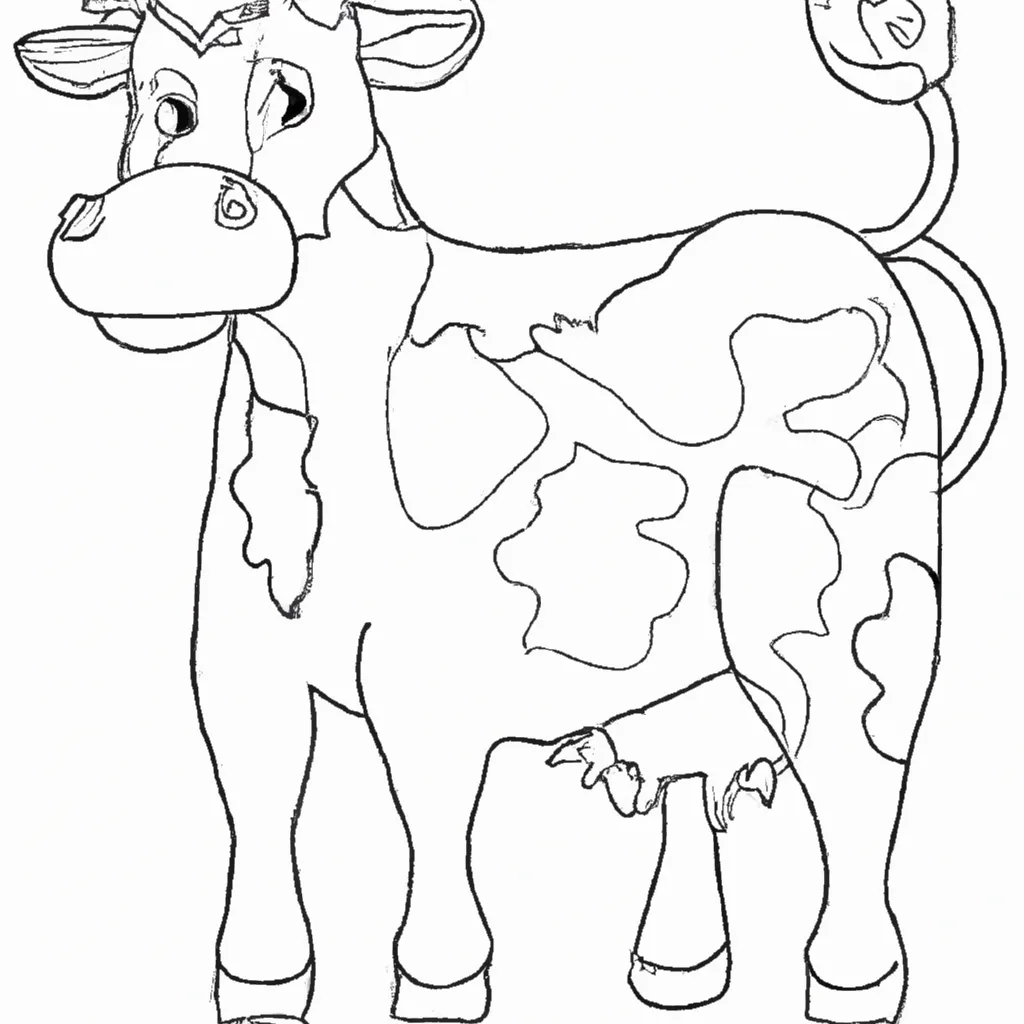 Atividade infantil de desenhos vaca 1
