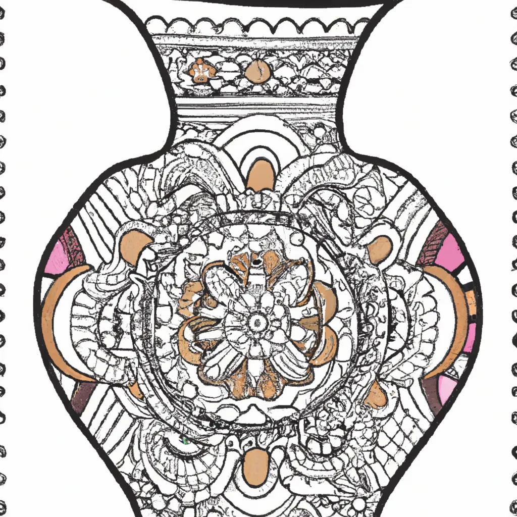 Atividade infantil de desenhos vaso artistico decoracao