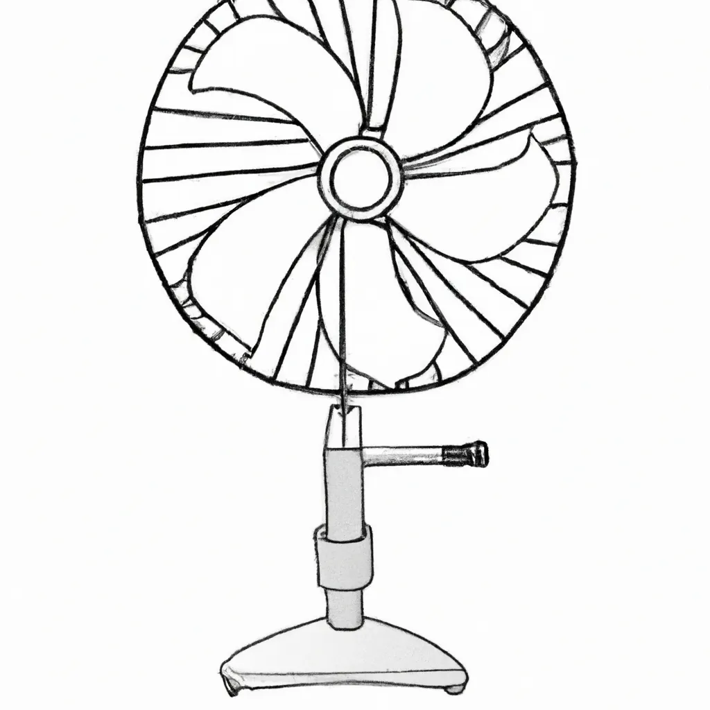 Atividade infantil de desenhos ventilador