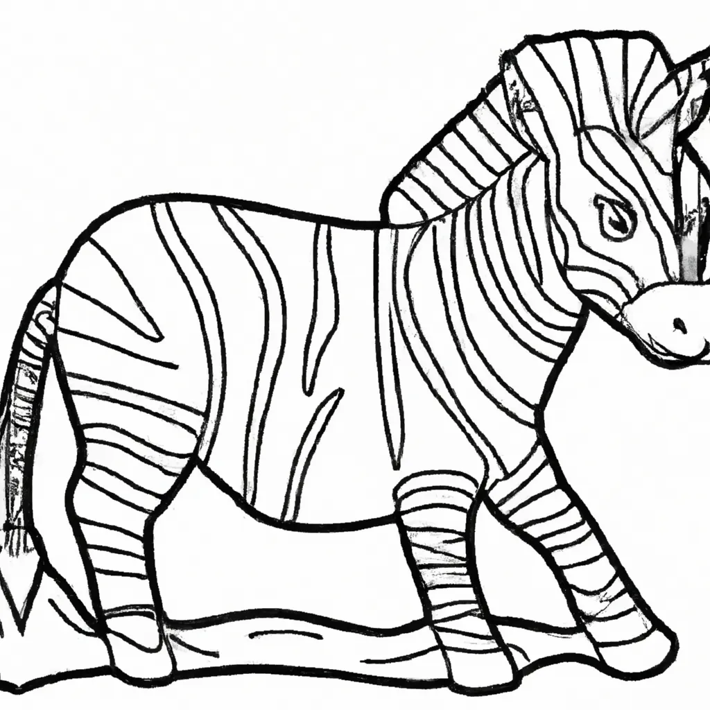 Desenho de Zebra para Colorir: Uma Aventura Criativa para Crianças! Atividade infantil de desenhos zebra