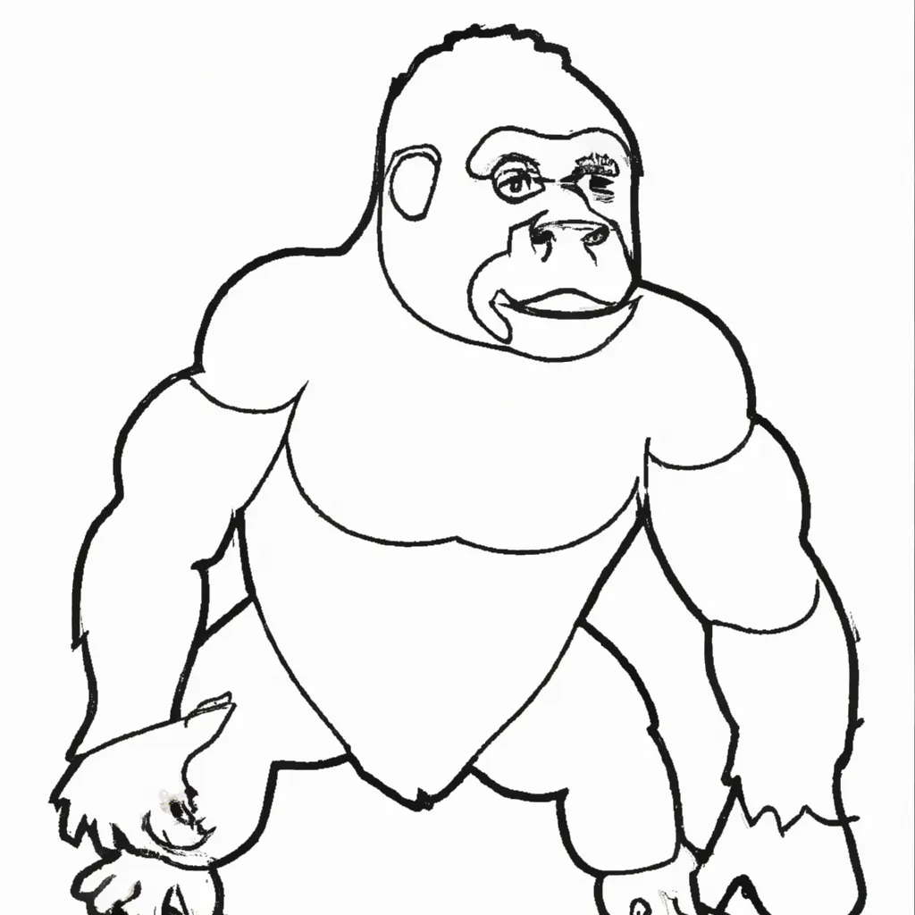 Atividade infantil de gorila desenhos arte animais ilustrar