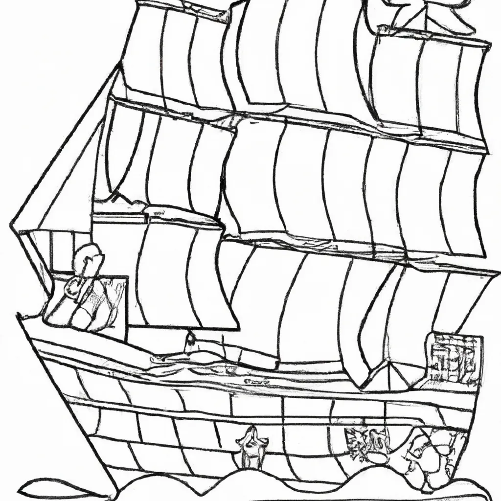 Atividade infantil de navios desenhos ilustracoes