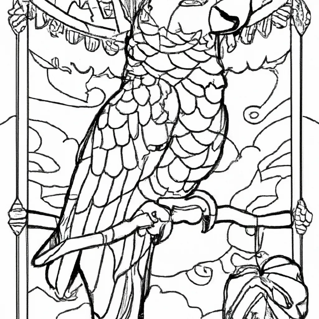 Atividade infantil de papagaio desenhos coloridos