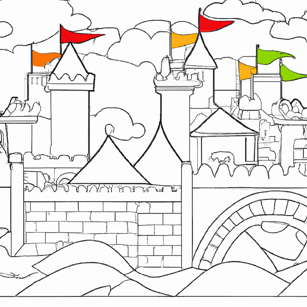 Desenho desenhar castelo areia