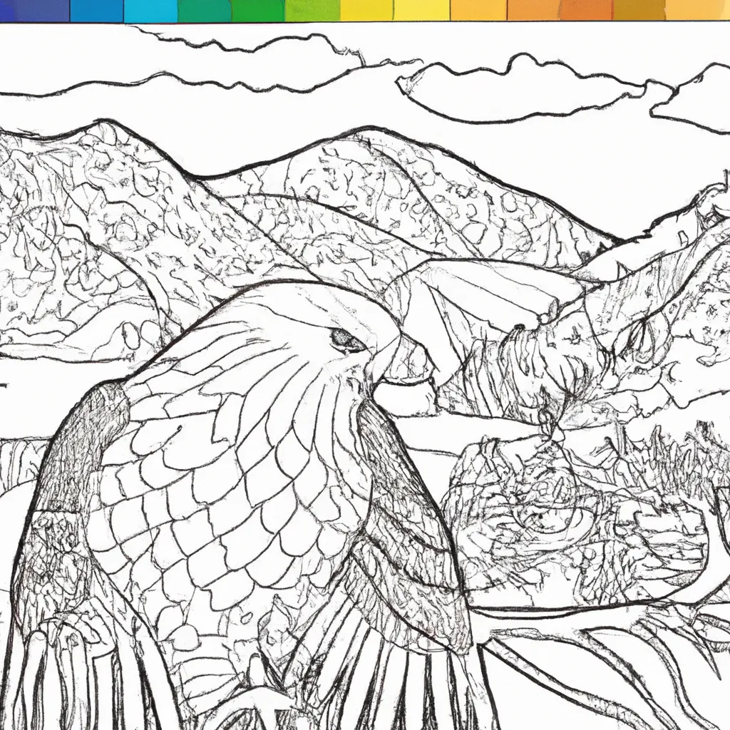 Colorindo um Águia-Real: Desafio de Desenho para Crianças! Desenho desenho aguia real