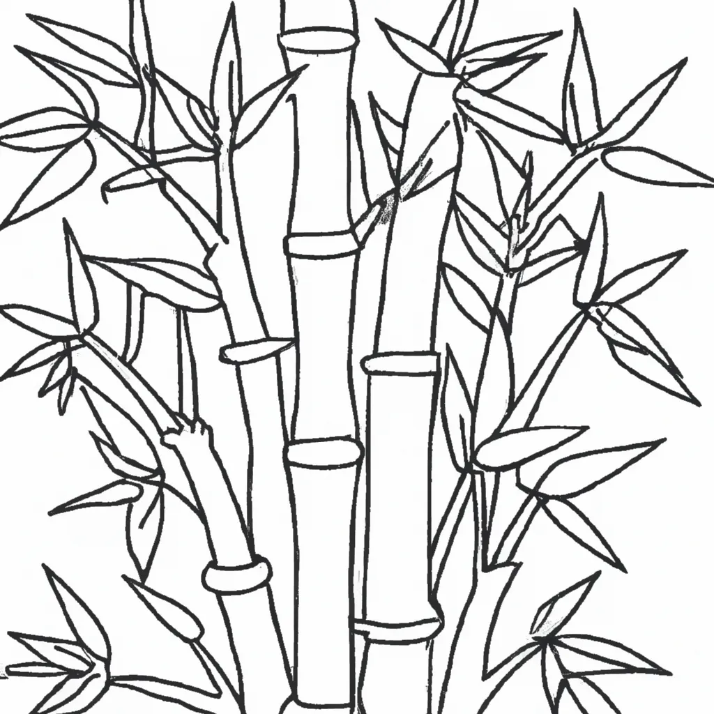 Desenho desenho arvore bambu
