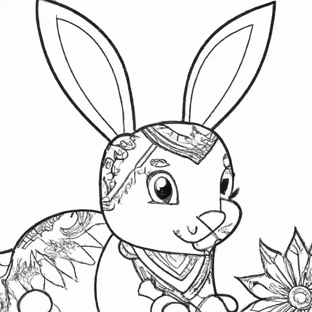 Desenho desenho coelho india