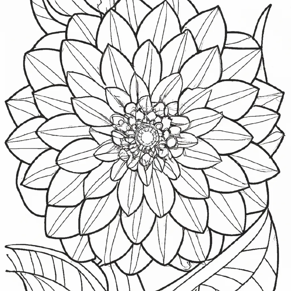 Desenho desenho dalia flor especial brilhante
