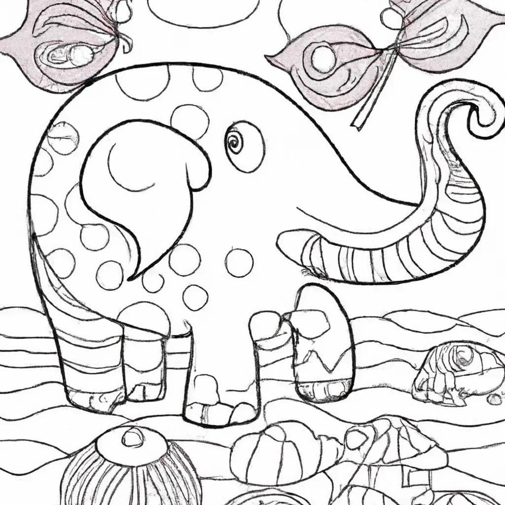 Desenho desenho elefante marinho