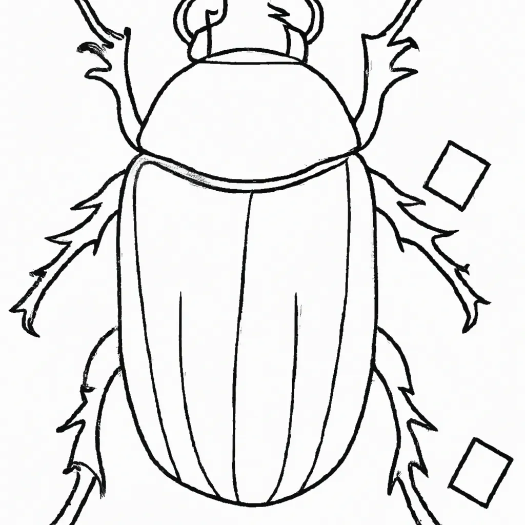 Desenho desenho escaravelho