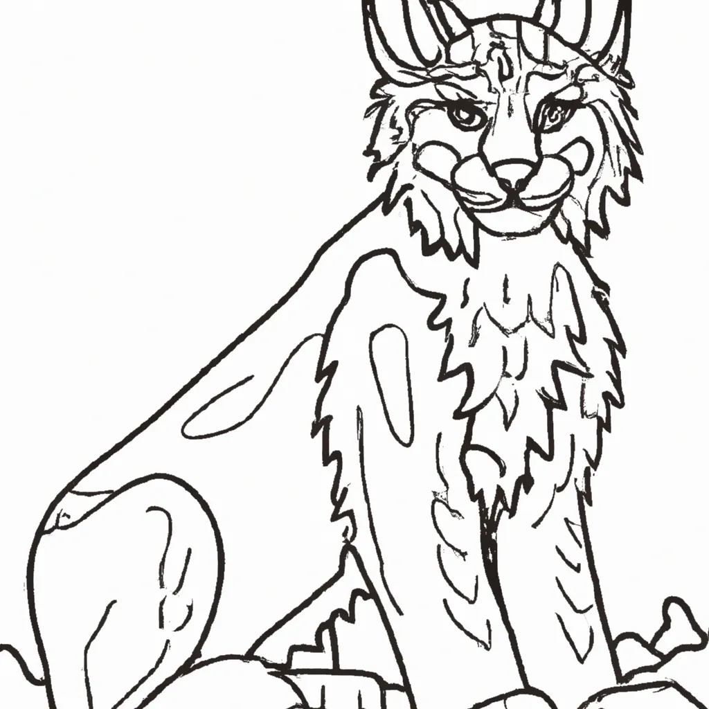 Desenho desenho lince animal realista bonito