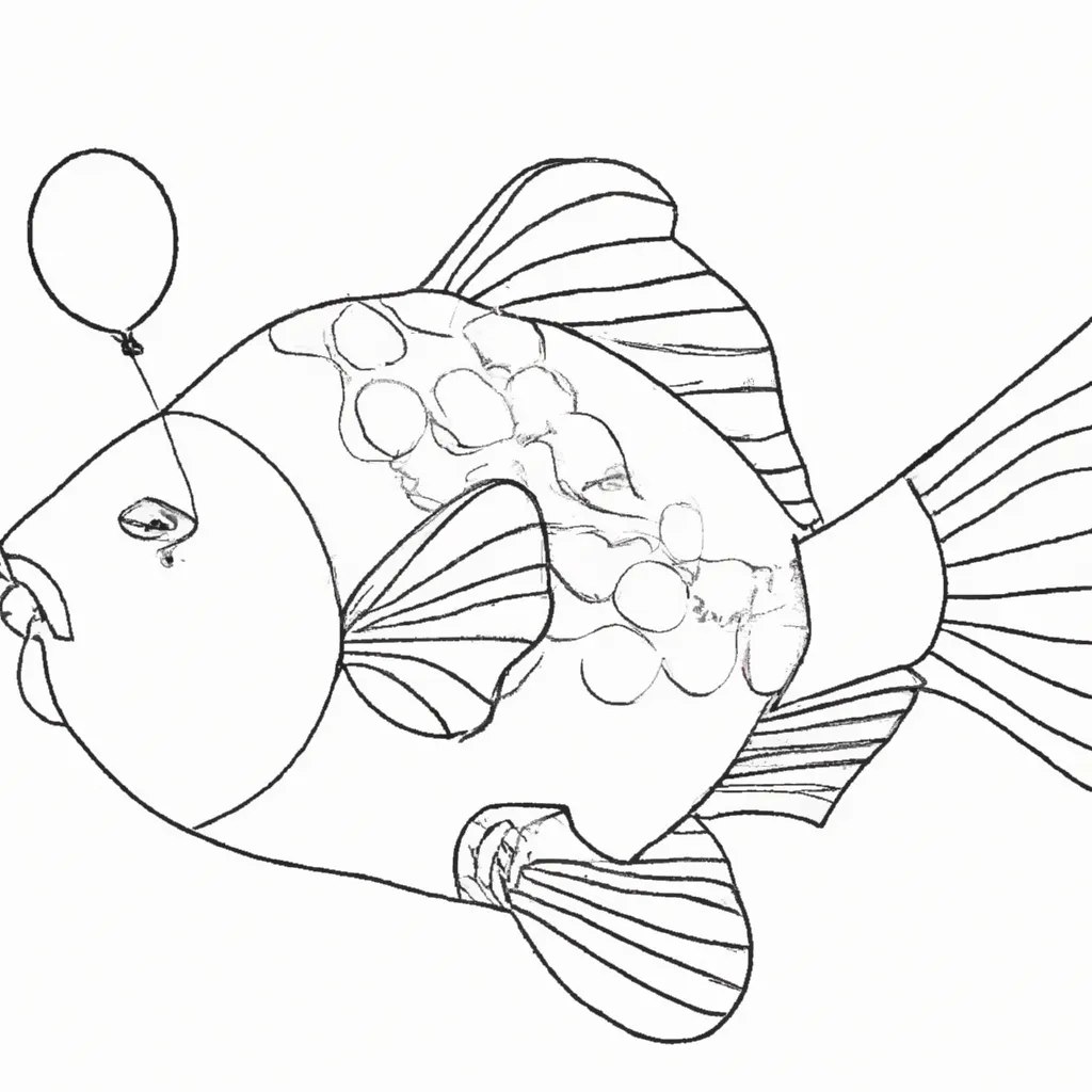 Desenho desenho peixe balao