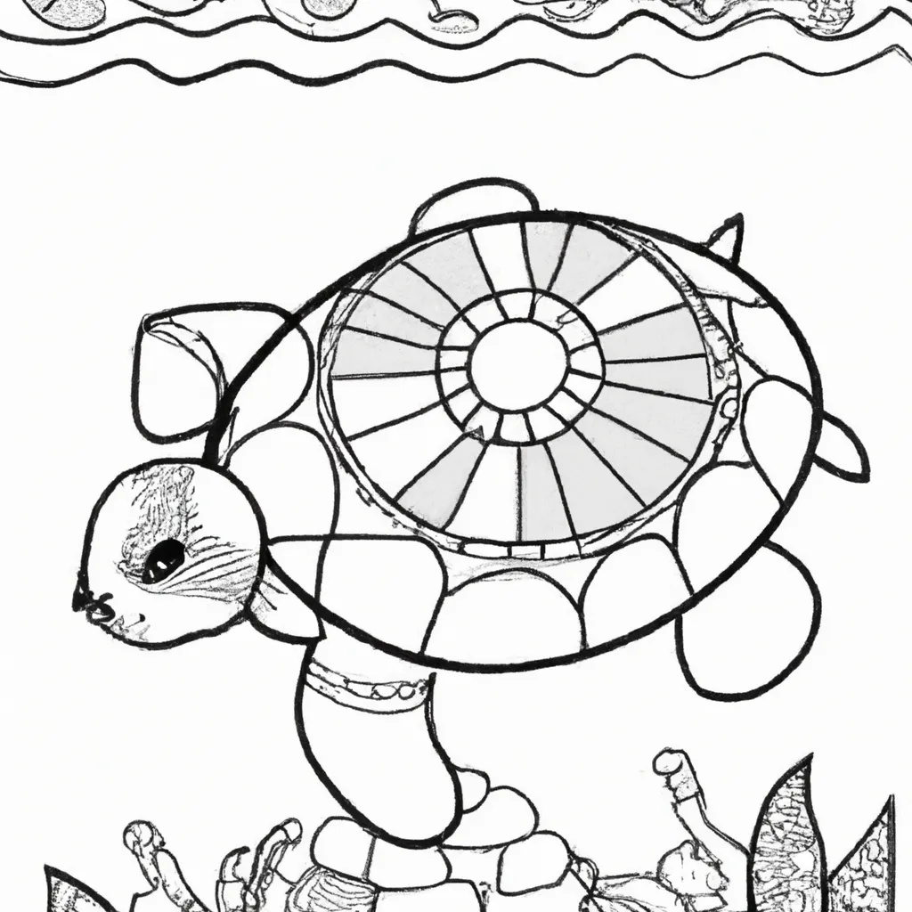 Desenho desenho tartaruga agua doce