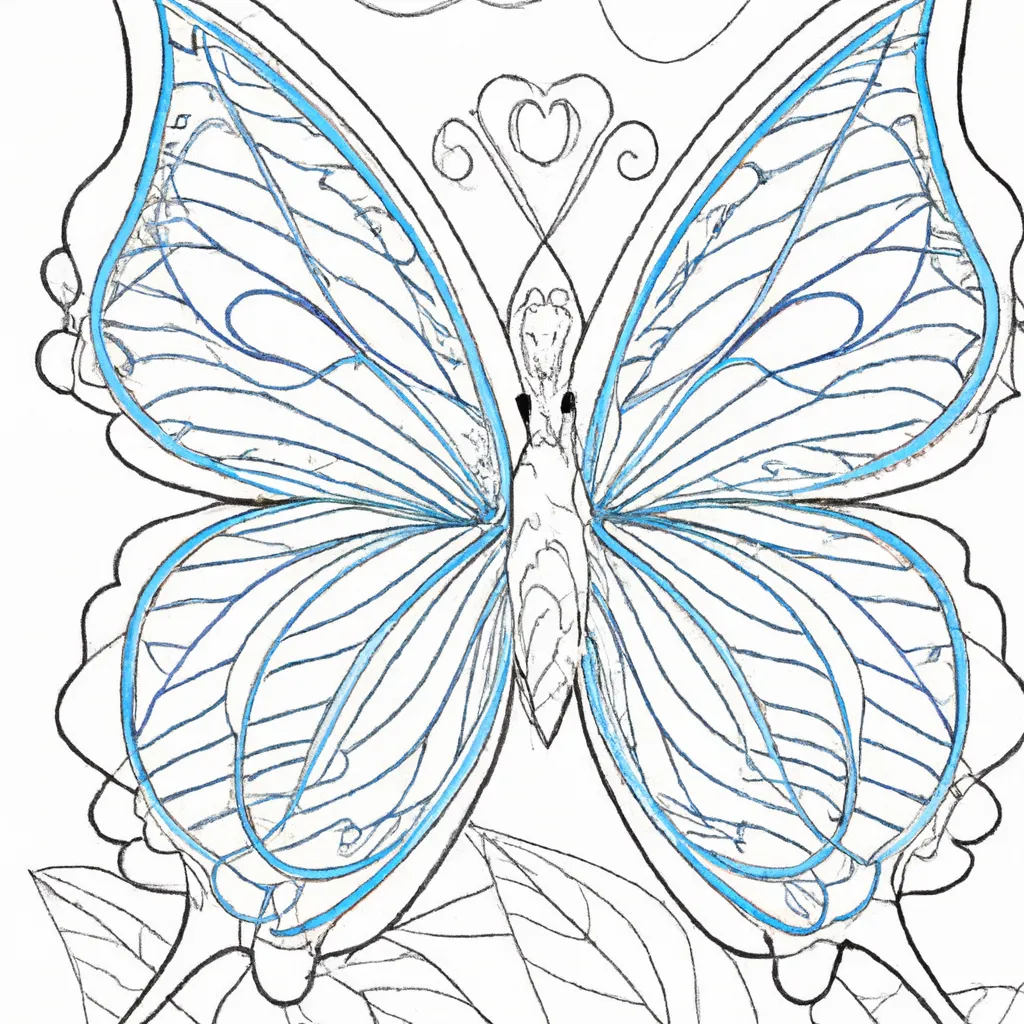Desenho desenhos borboleta azul