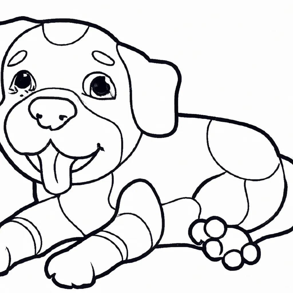 Diversão Garantida: Desenho De Cachorro Para Colorir!