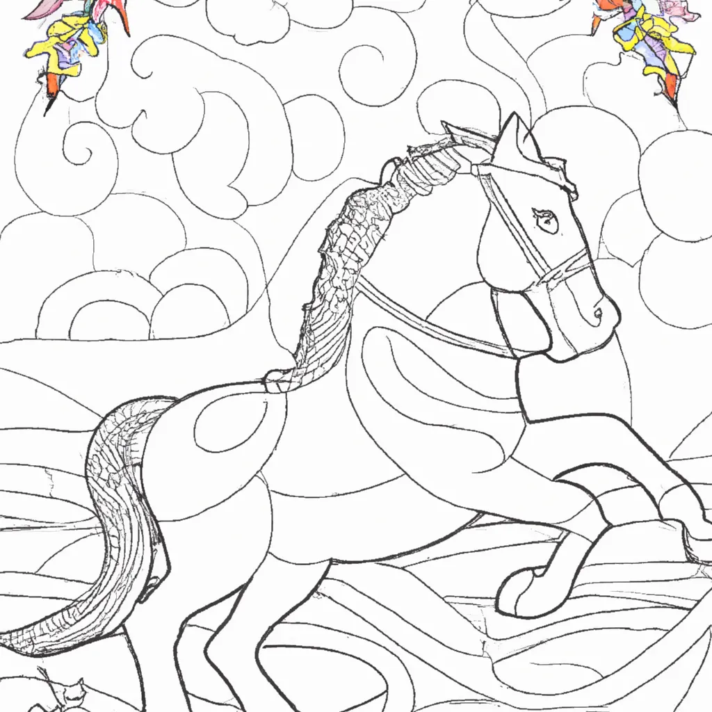 Desenho desenhos cavalo sela