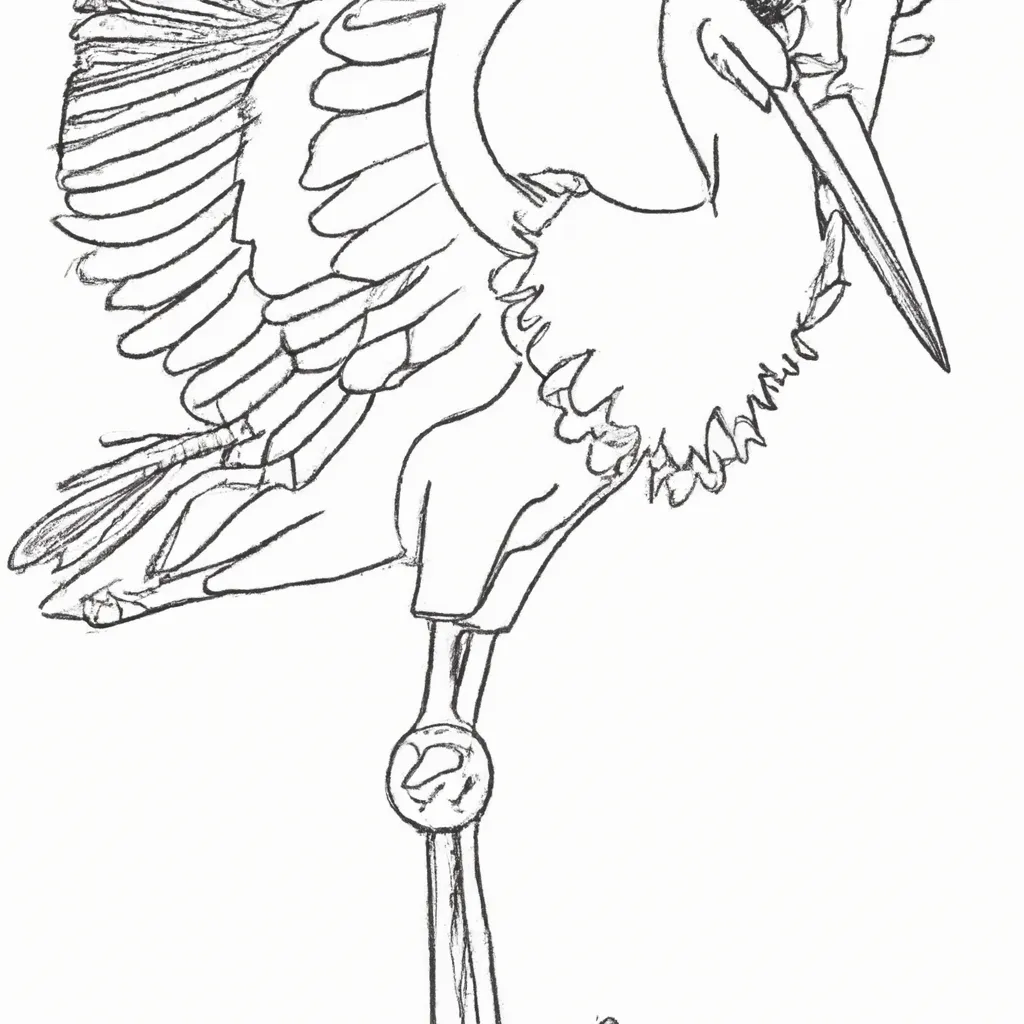 Colorir é Divertido! Aprenda a Desenhar uma Cegonha em 10 Passos! Desenho desenhos cegonha