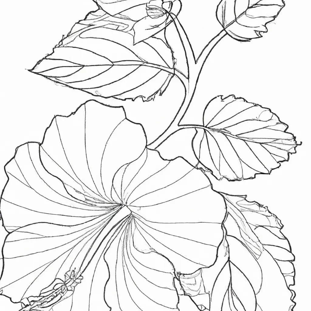 Desenho desenhos hibisco