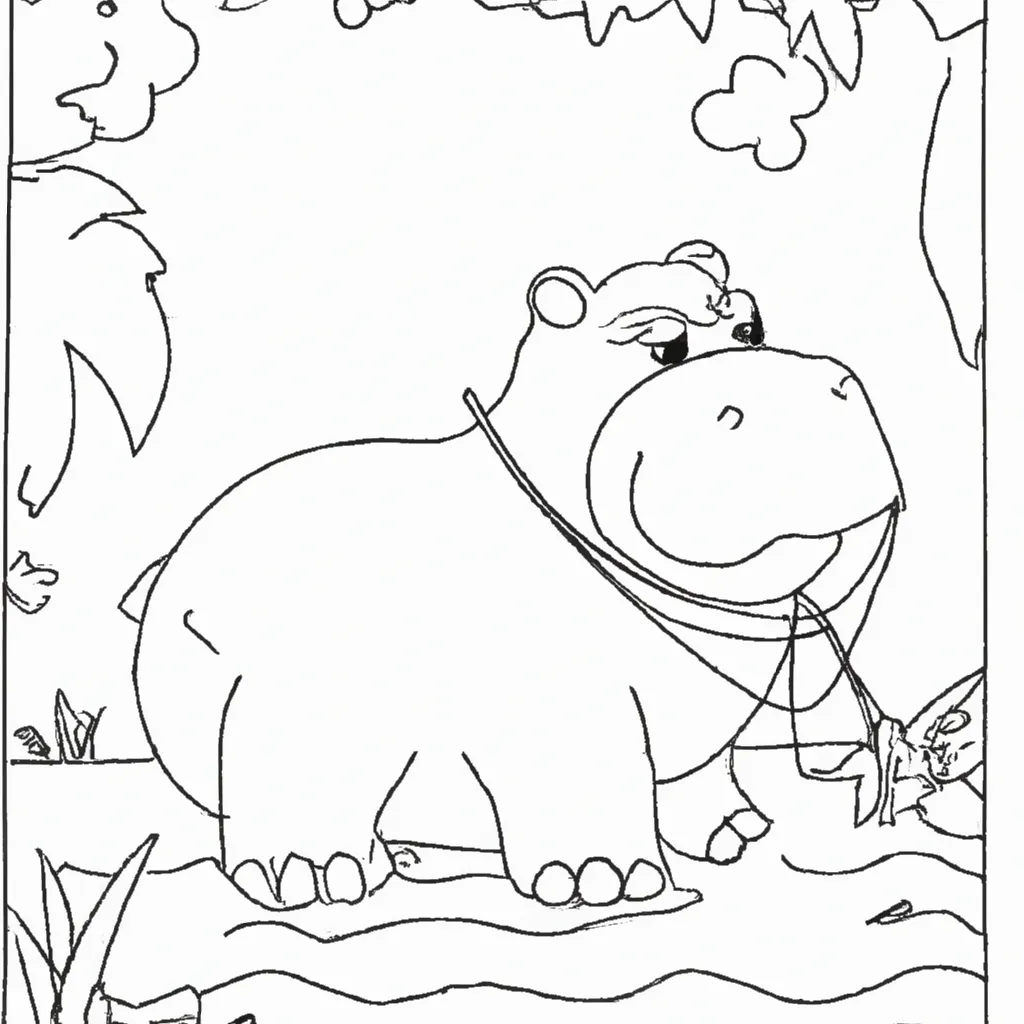 Desenho desenhos hipopotamo