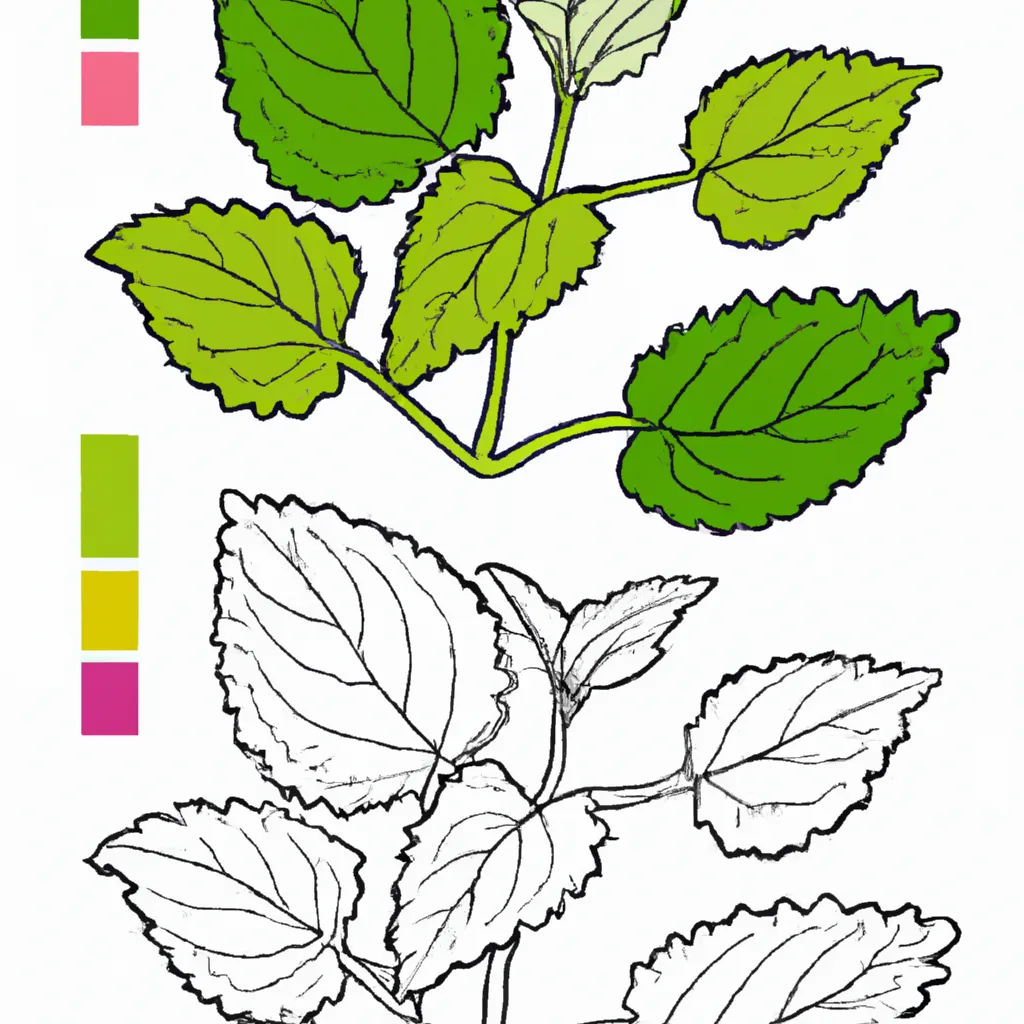 Desenho desenhos hortela arte flor verde