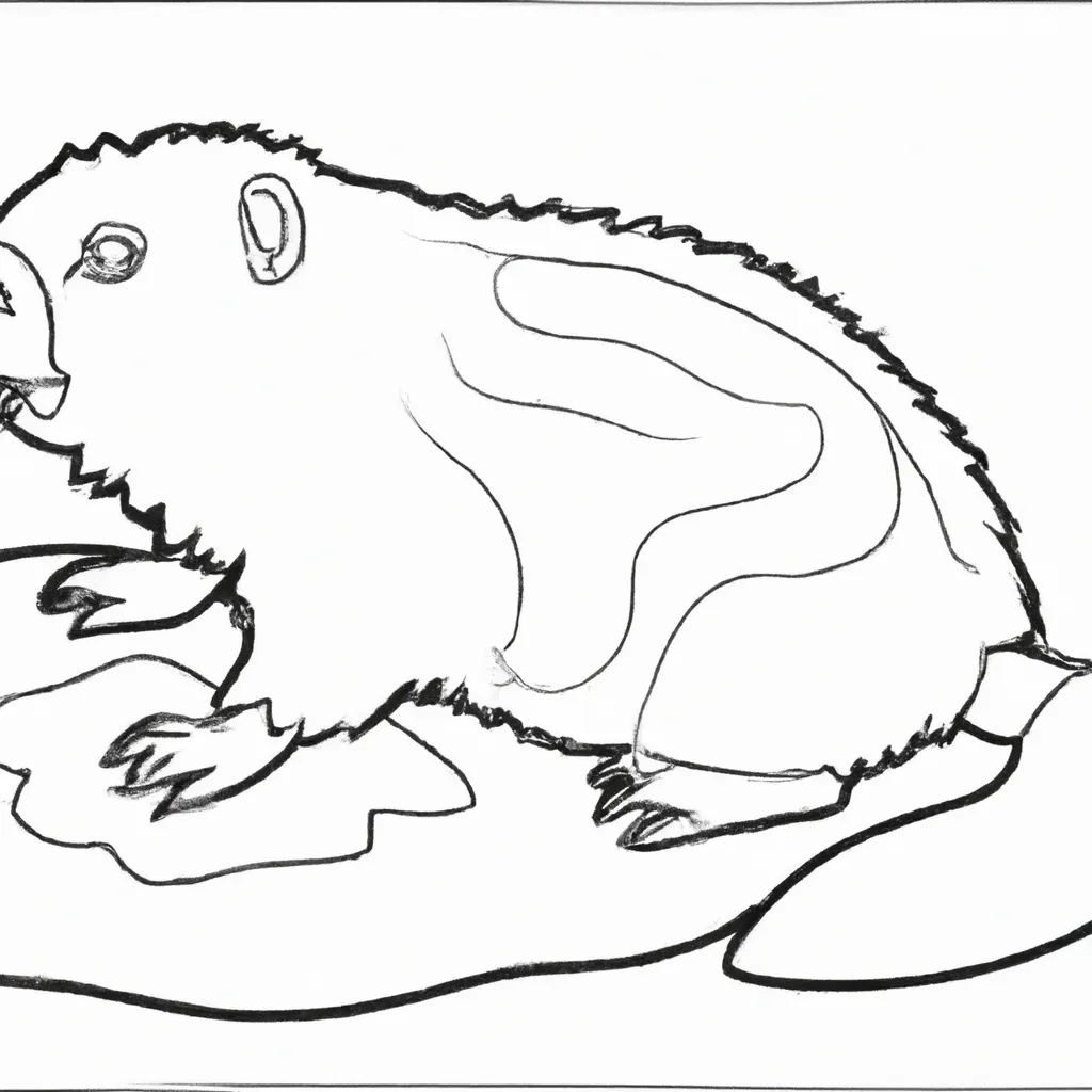 Desenhe Uma Marmota e Colora com Seus Próprios Tons! Desenho desenhos marmota