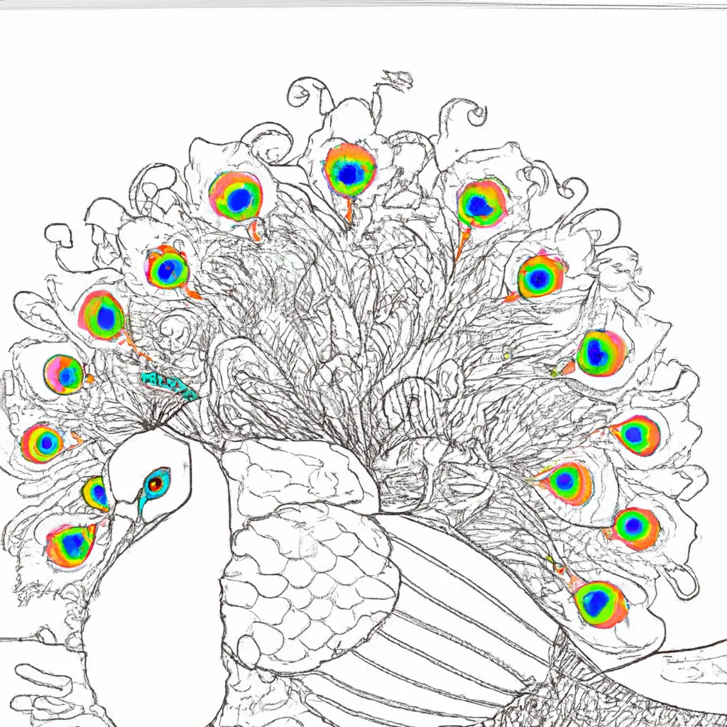 Colorindo o Pavão: Desafio Divertido para Crianças! Desenho desenhos pavao arte bonita colorida