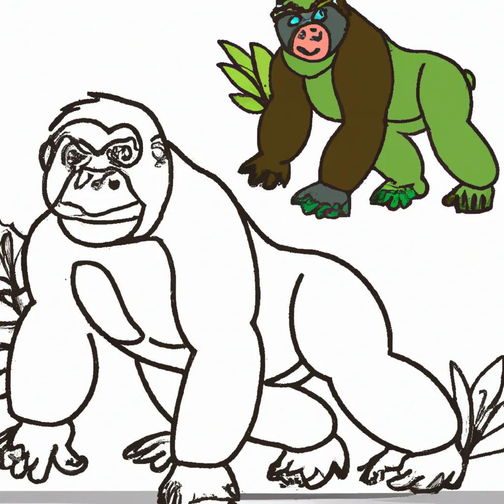 Desenho gorila desenhos arte animais ilustrar