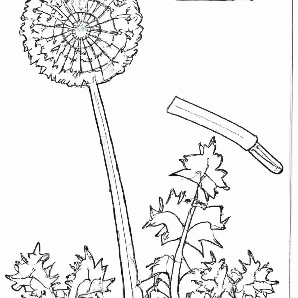 Desenho para colorir dente de leao desenhos arte floral