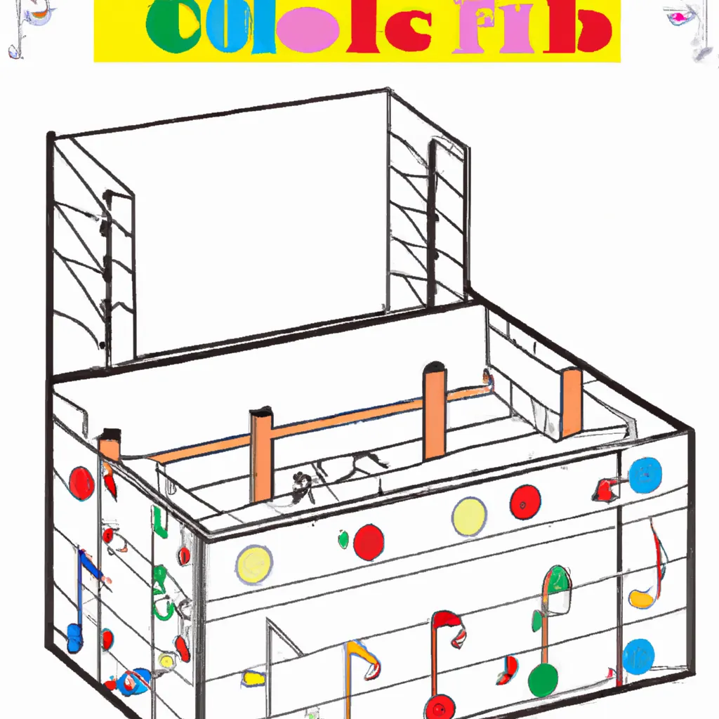 Desenho para colorir desenhar caixa musica