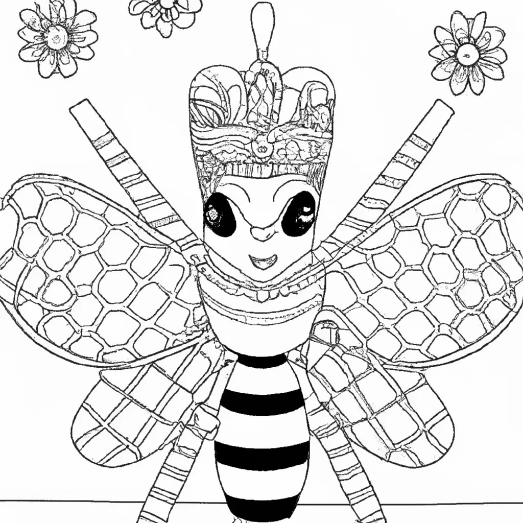 Desenho para colorir desenho abelha rainha