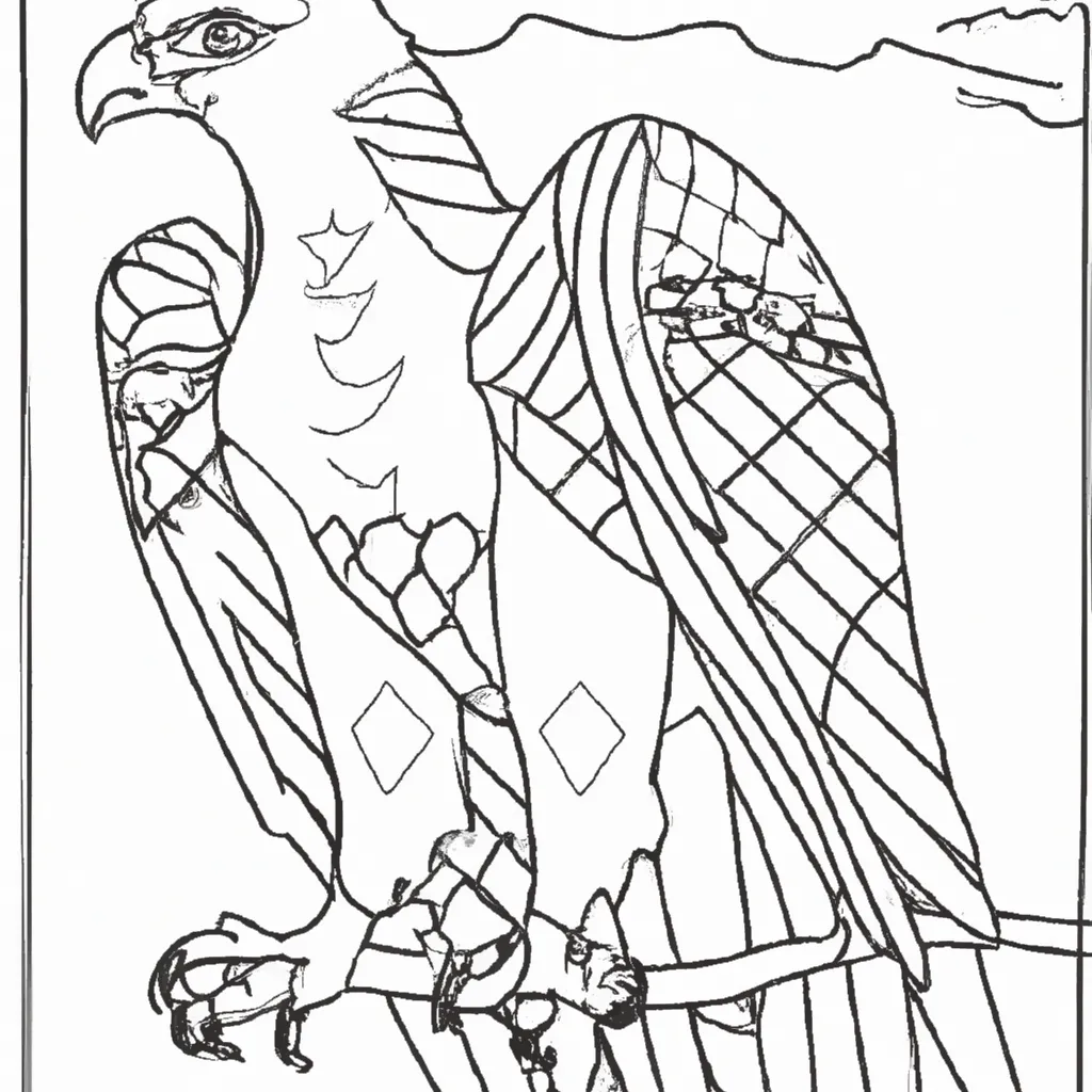 Desenho para colorir desenho aguia careca