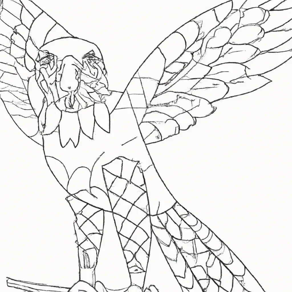 Colorindo uma Águia de Penacho: Desafio Criativo para Crianças! Desenho para colorir desenho aguia penacho
