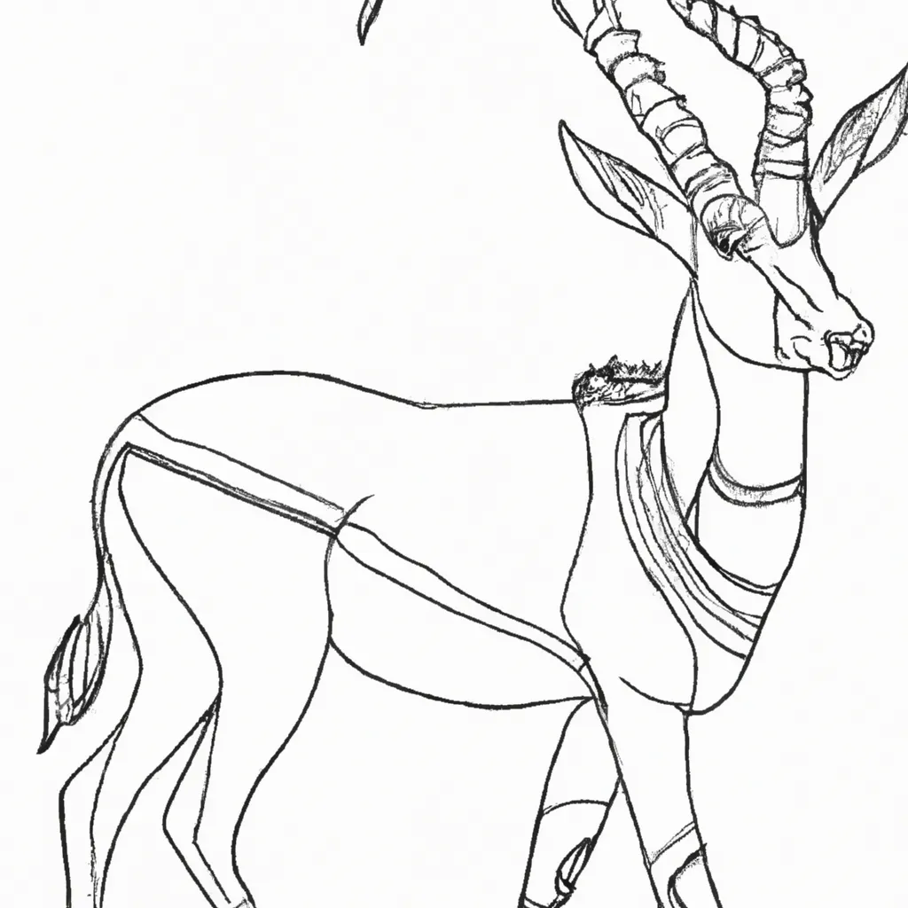 Desenho para colorir desenho antilope