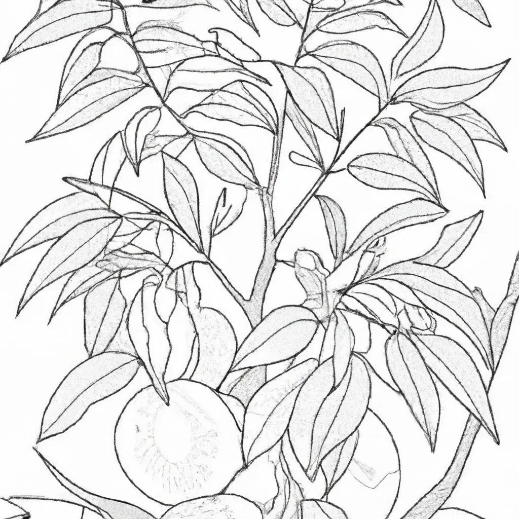 Desenho para colorir desenho arvore pessego