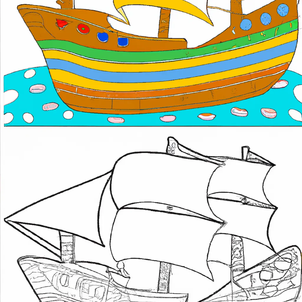 Desenho para colorir desenho barco mar aventura navio