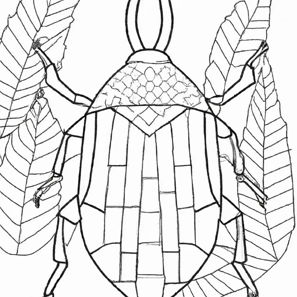 Desenho para colorir desenho besouro agua