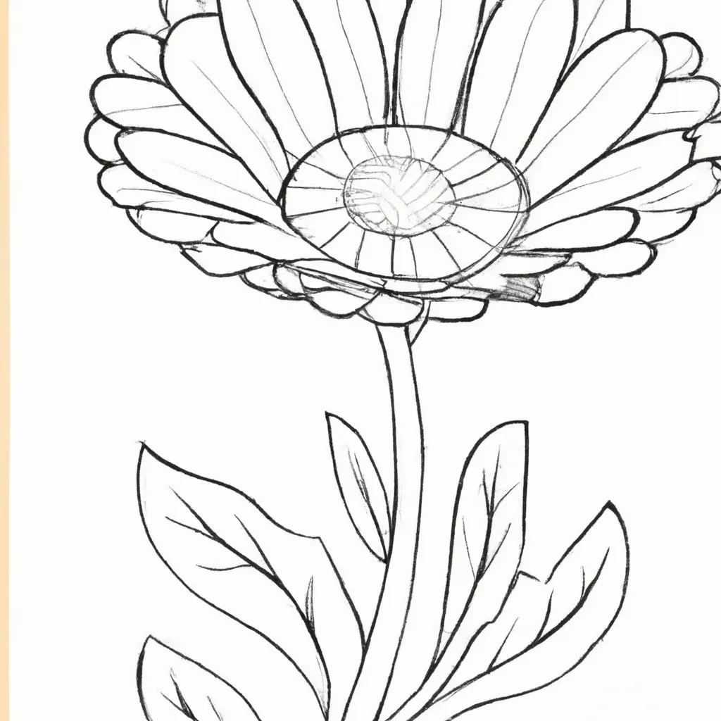 Desenho para colorir desenho caleendula