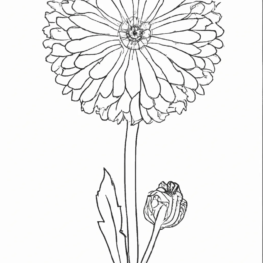 Desenho para colorir desenho calendula